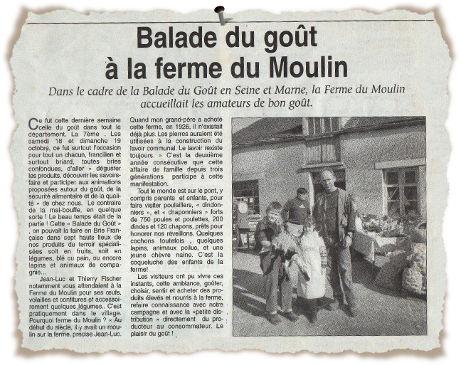 Balade du goût à la Ferme du Moulin
